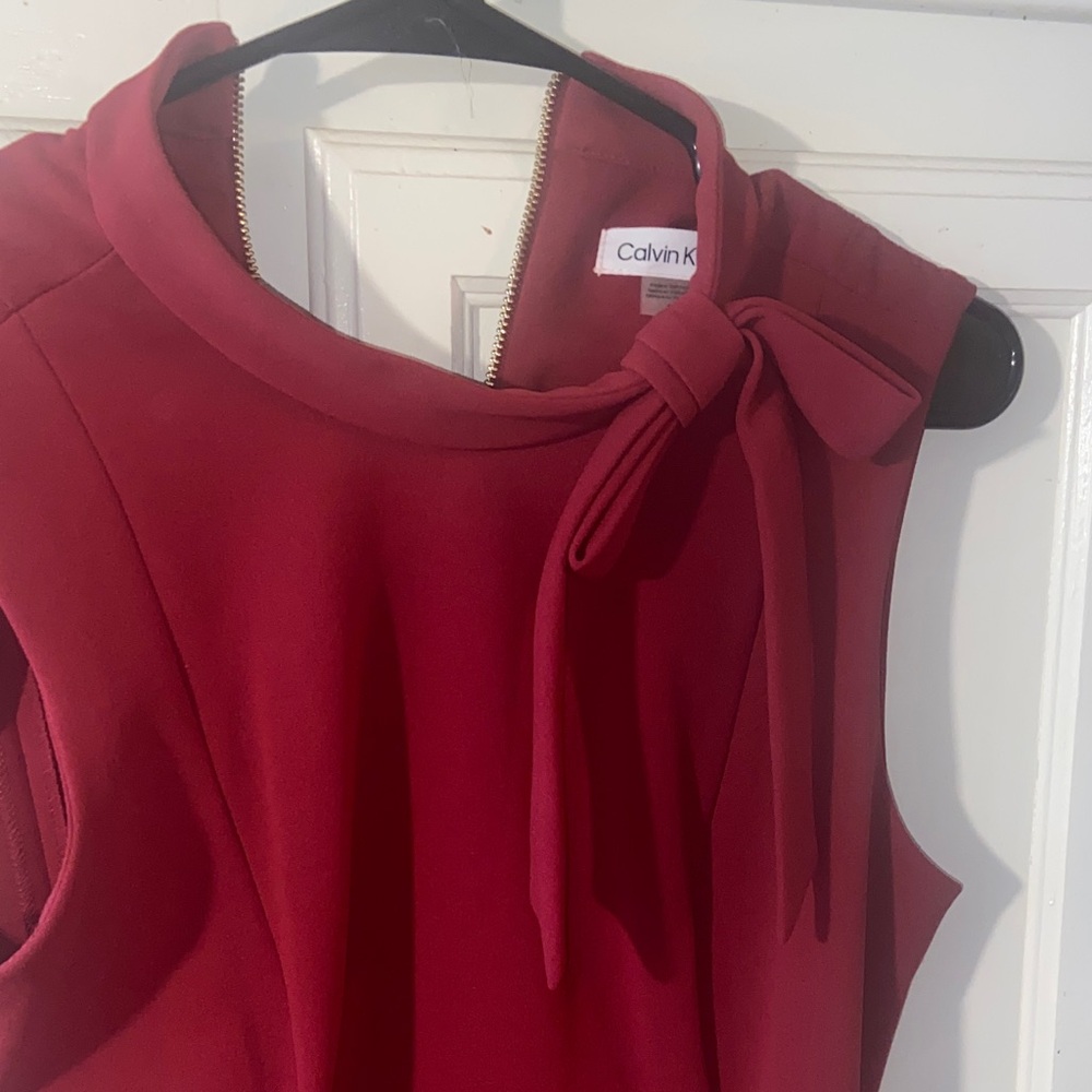 Calvin Klein Ruby Bow Accent Dress